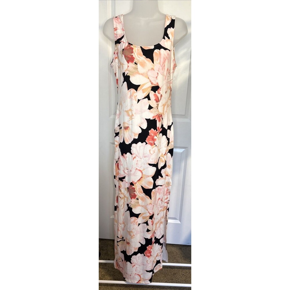 Maxi‎ L tank dress Side Slit long bodycon stretch Sexy Sleep Lounge Soft Girl